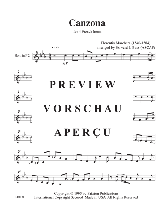 Product gallery: Page 10 of 15 Canzona , , (4 horns)