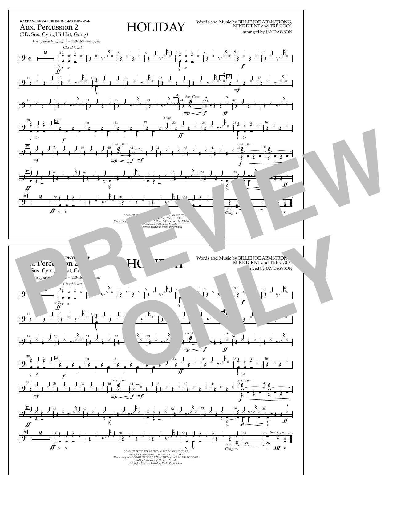 Produktgalerie: Seite 1 von 1 Holiday - Aux. Percussion 2, Jay Dawson, Ensemble