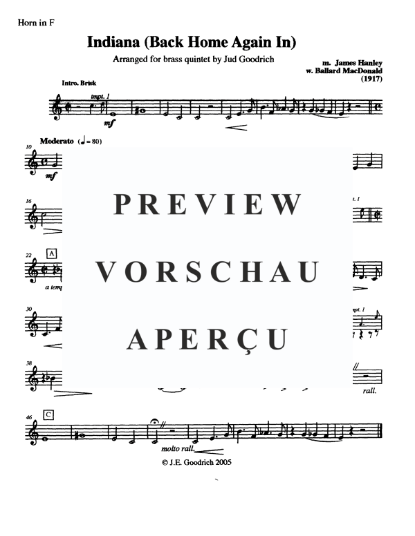 Product gallery: Page 10 of 11 Indiana, , Brass Quintet