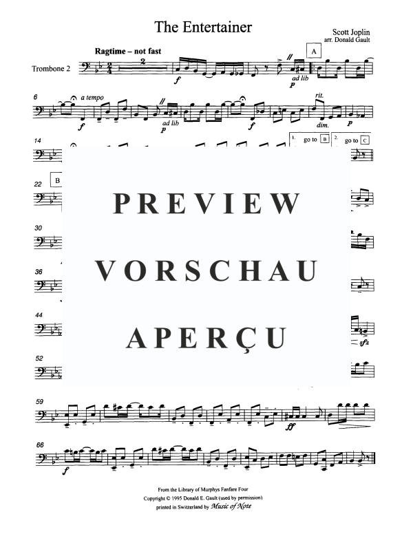 Produktgalerie: Seite 10 von 10 The Entertainer, , Blechbläser Quartett