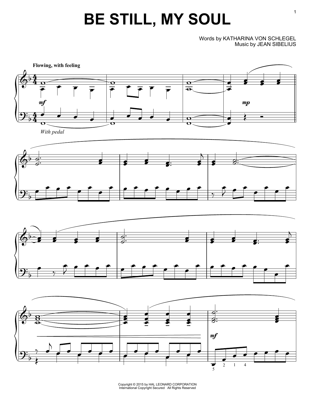 Product gallery: Page 1 of 1 Be Still My Soul, Jean Sibelius