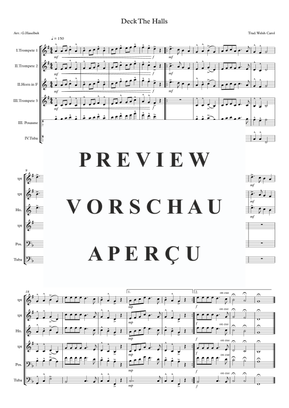 Produktgalerie: Seite 2 von 8 Deck The Halls, , (Blechbläserquartett)