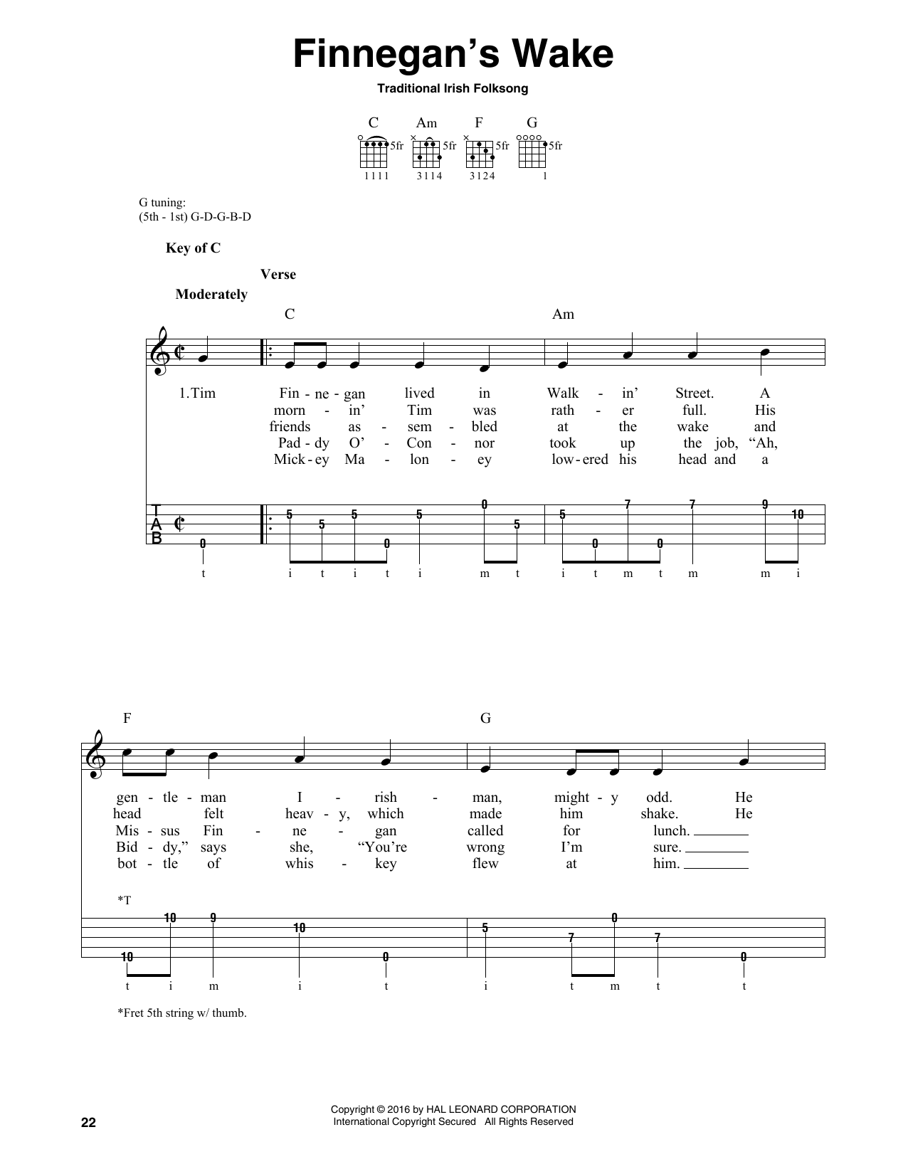 Product gallery: Page 1 of 1 Finnegan's Wake, Traditional Irish Folk Song