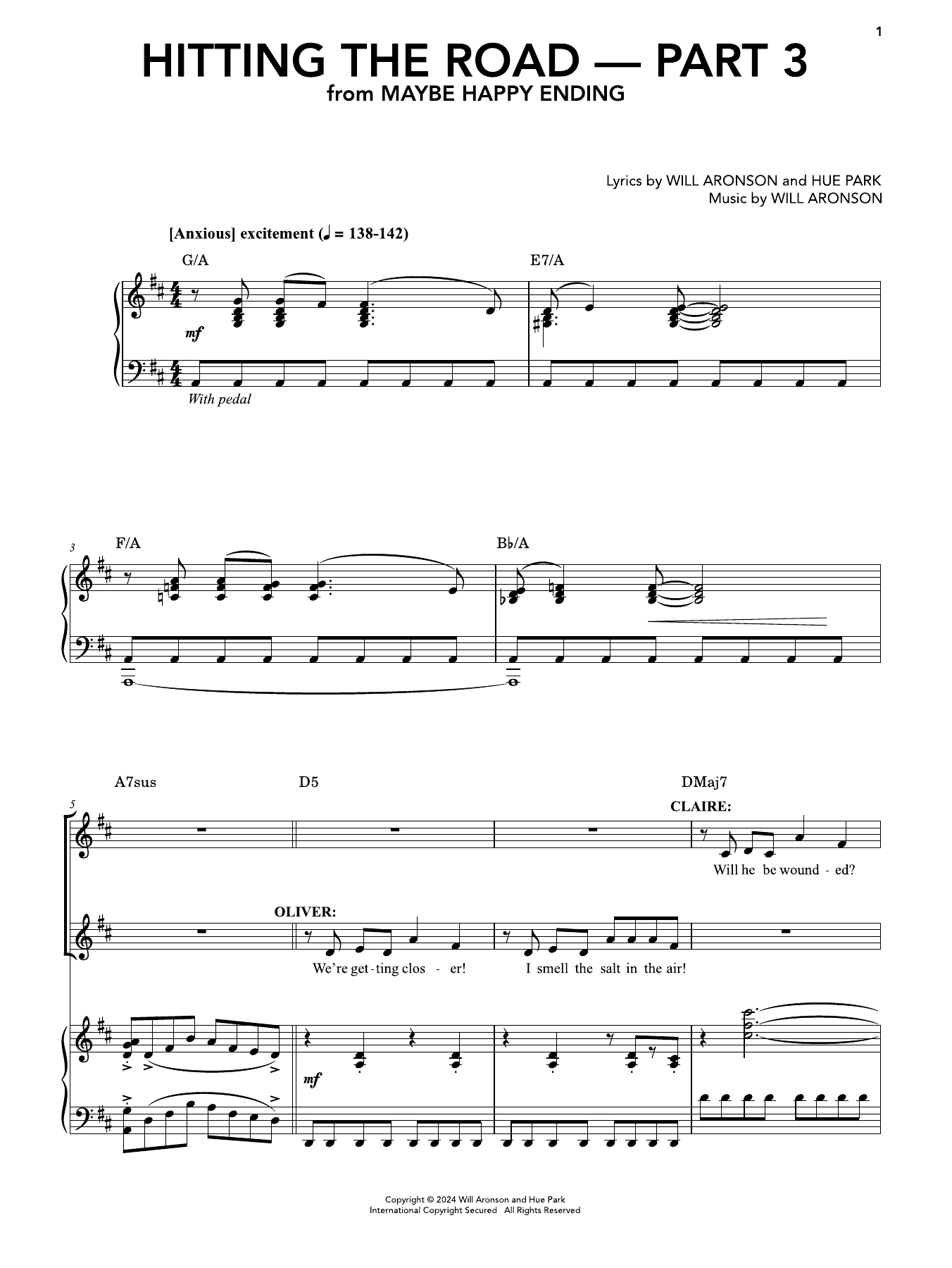 Produktgalerie: Seite 1 von 1 Hitting The Road - Part 3 (from Maybe Happy Ending), Hue Park & Will Aronson, Gesang, Klavier