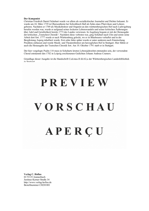gallery: Danket dem Herrn (Psalm 118), , Gemischtes Ensemble SATB, Streicher Quartett, Violone und BC