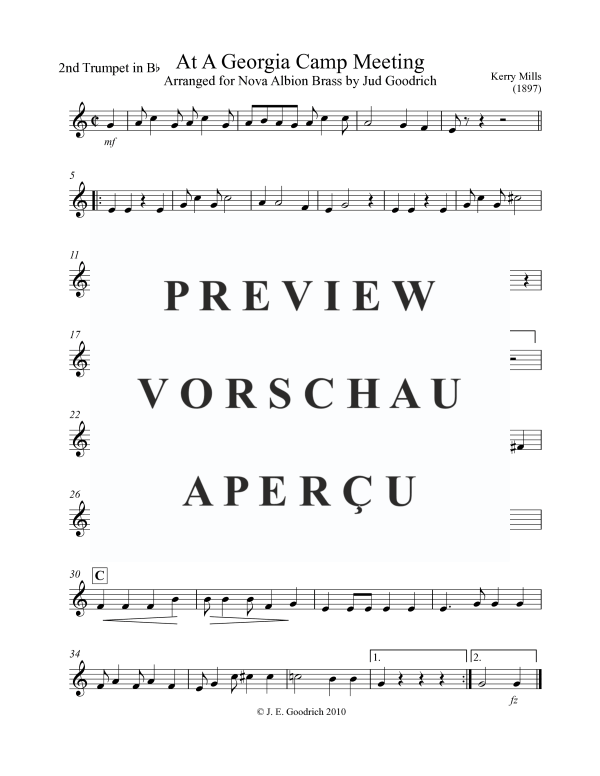 Produktgalerie: Seite 6 von 10 At a Georgia Camp Meeting, , Blechbläserquintett