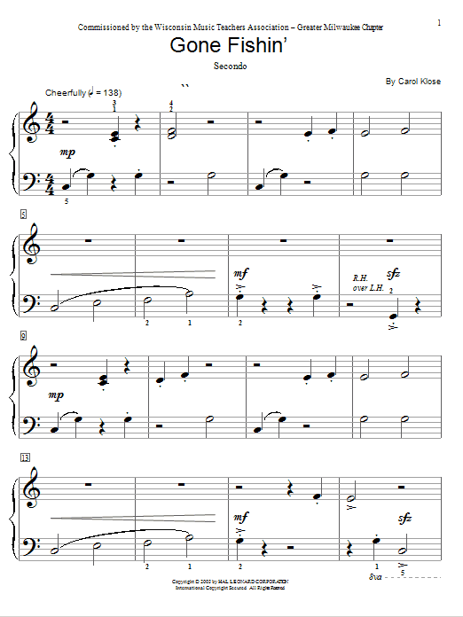 Product picture to: Gone Fishin' (Piano Duet)