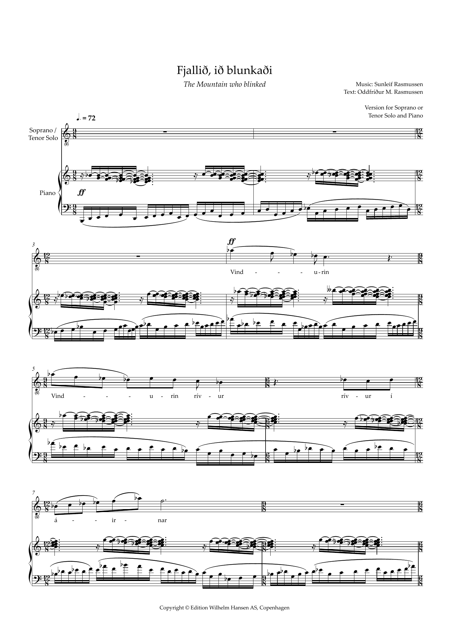 Produktbild zu: Fjallið, ið blunkaði (The Mountain Who Blinked) (for Tenor or Soprano)