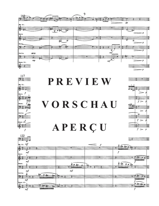 Produktgalerie: Seite 13 von 21 Blithe Spirit , , (Gemischtes Ensemble für Klarinette, Horn, Fagott, Violoncello + Tuba Solo)