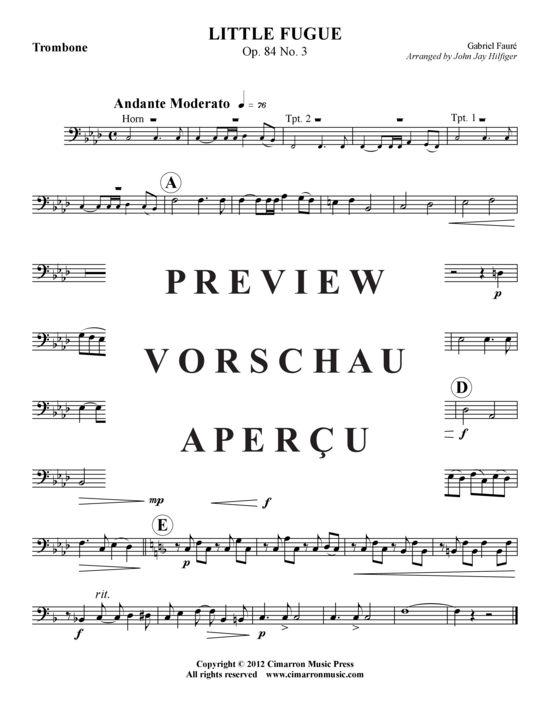 Produktgalerie: Seite 8 von 8 Kleine Fuge Op. 84 No. 3 , , (2x Tromp in B, Horn/Pos, Pos)