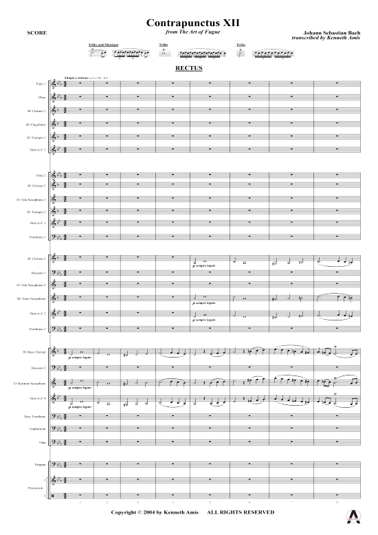 Produktbild zu: Contrapunctus 12 aus Kunst der Fuge J.S. Bach (nur Partitur !)