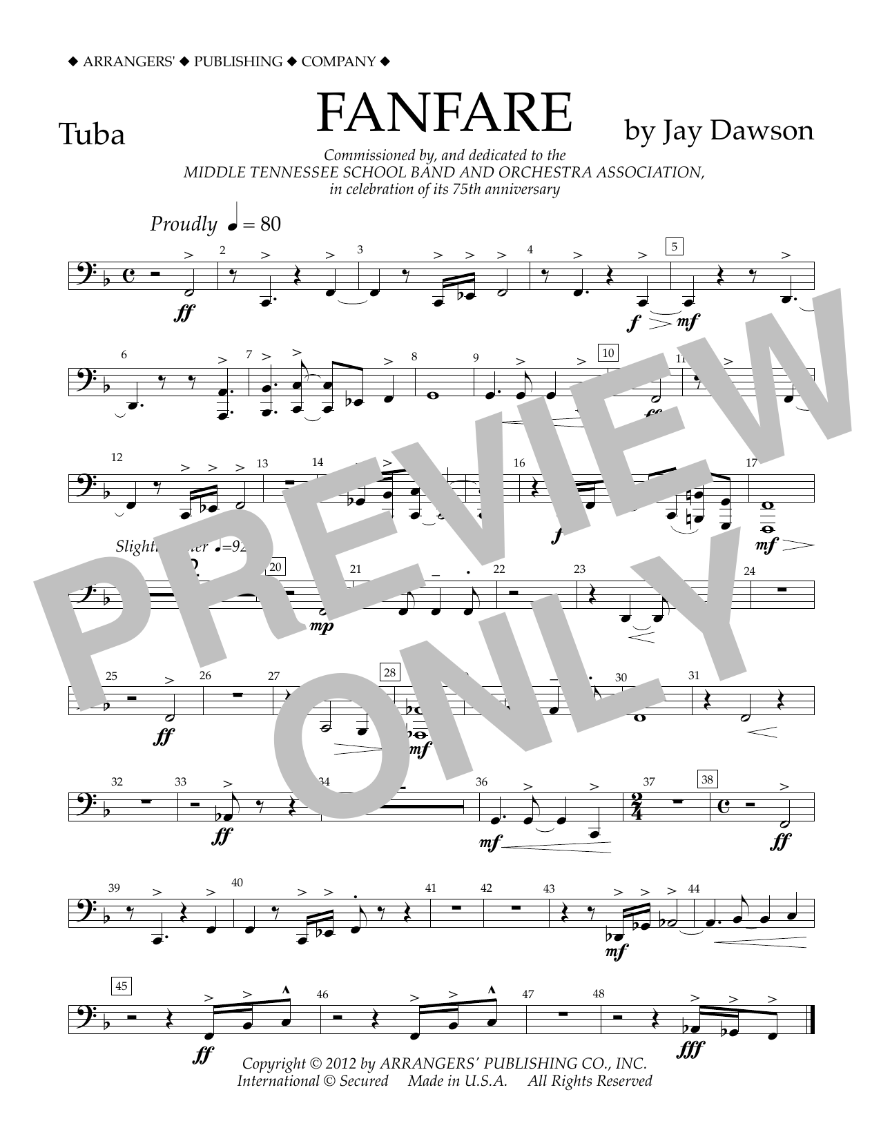 Produktbild zu: Fanfare - Tuba