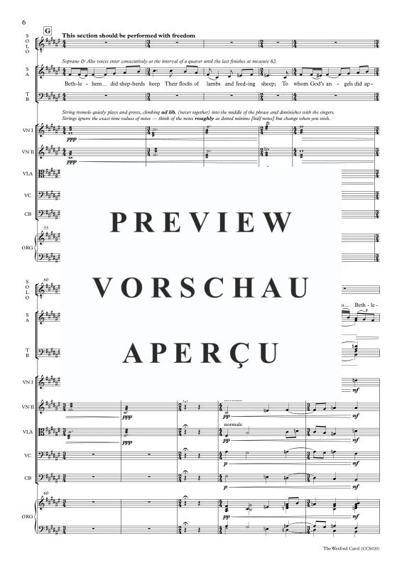 Produktgalerie: Seite 9 von 11 The Wexford Carol, , Sopran Solo, Gemischter Chor, Streicher und Orgel