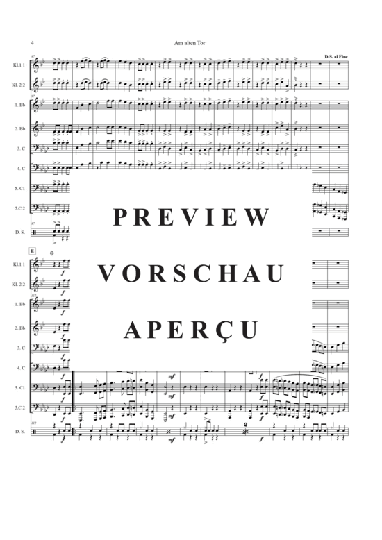 Produktgalerie: Seite 9 von 21 Am alten Tor , , (Blechbläserquintett, Klarinetten +Schlagzeug)