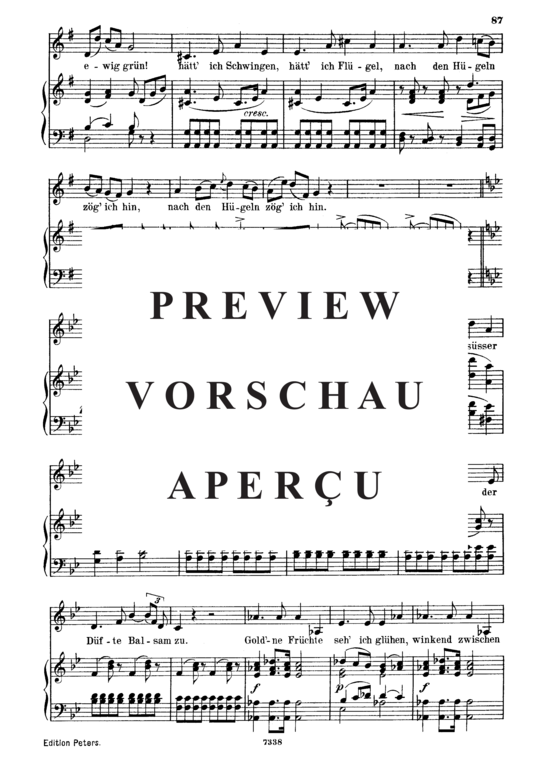 Product gallery: Page 3 of 8 Sehnsucht D.636 Ach, aus dieses Thales Gründen, , Medium Voice and Piano