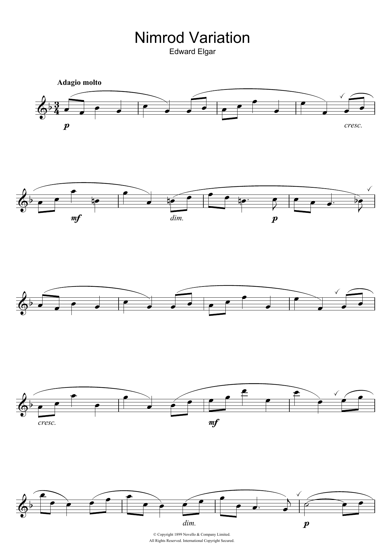 Product gallery: Page 1 of 1 Nimrod (from Enigma Variations Op.36), Edward Elgar