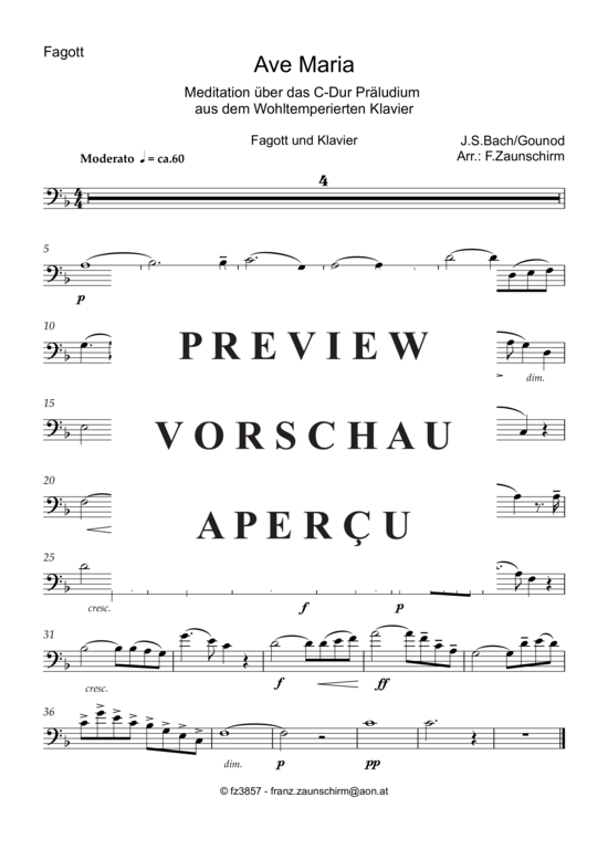 Product gallery: Page 6 of 9 Ave Maria , , (bassoon + piano)