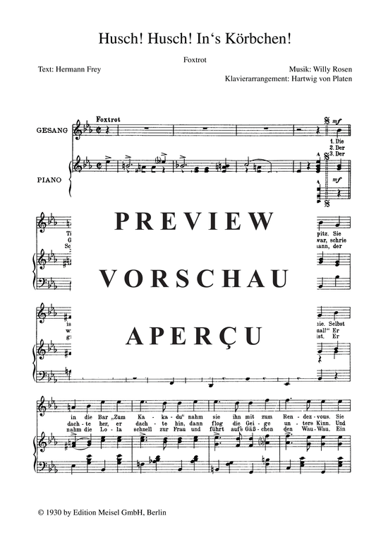 Produktgalerie: Seite 4 von 4 Husch! Husch! In?s Körbchen!, 	, Klavier und Gesang