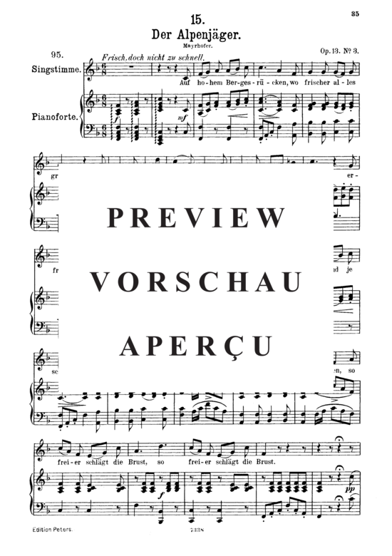 Product gallery: Page 2 of 4 Der Alpenjäger D.524, , Medium Voice and Piano