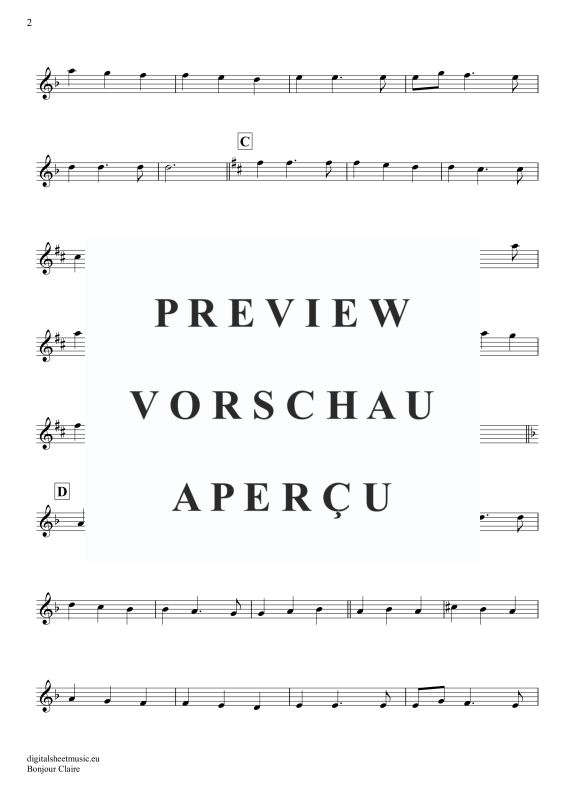 Product gallery: Page 3 of 4 Bonjour Claire, Traditional, (transverse flute)