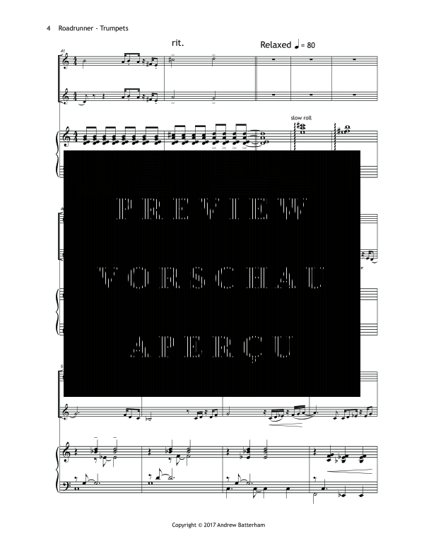Produktgalerie: Seite 8 von 11 Roadrunner, , (Trio 2 Trompeten und Klavier)