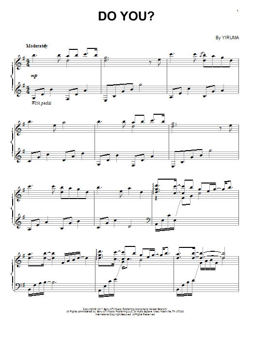 Product gallery: Page 1 of 1 Do You?, Yiruma