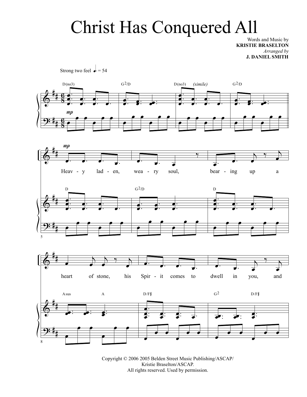 Product picture to: Christ Has Conquered All (arr. J. Daniel Smith)