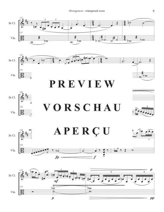 Product gallery: Page 13 of 21 Divergences , , (clarinet and viola)
