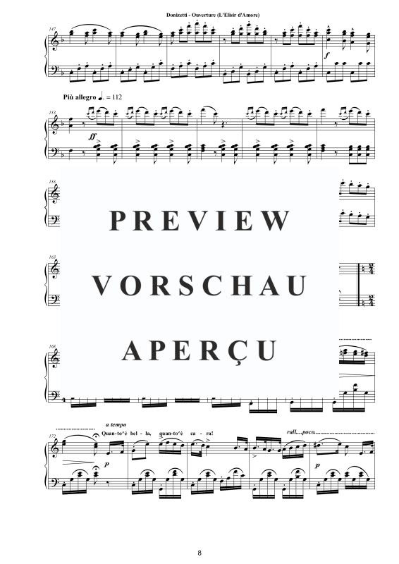 Produktgalerie: Seite 9 von 11 Ouvertüre aus der Liebestrank - Piano Version, , Klavier Solo