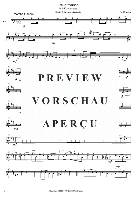 gallery: Trauermarsch, , Double Bass Quintet