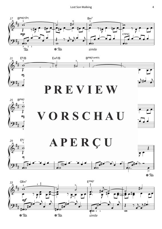 Produktgalerie: Seite 6 von 7 Lost Son Walking, , Klavier Solo