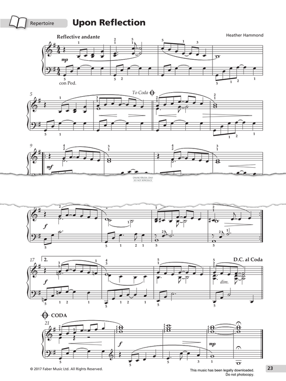 Produktgalerie: Seite 1 von 1 Upon Reflection, Heather Hammond, Klavier