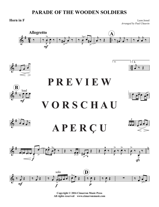 Produktgalerie: Seite 11 von 16 Parade of Wooden Soldiers , , (Blechbläserquintett)