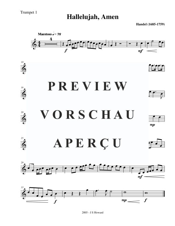 Produktgalerie: Seite 10 von 11 Hallelujah, Amen, , Brass Ensemble 8-stimmig