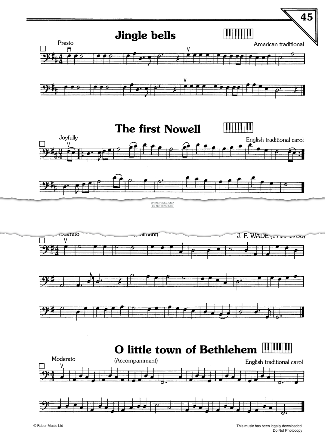 Produktgalerie: Seite 1 von 1 Jingle Bells/The First Nowell/O Come All Ye Faithful/O Little Town Of Bethlehem, Traditional, Violoncello