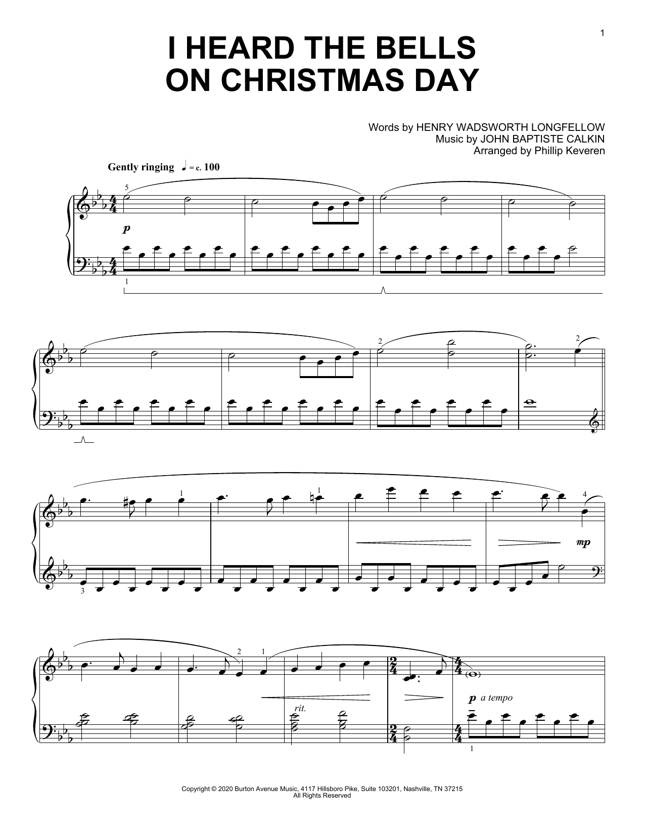 Produktbild zu: I Heard The Bells On Christmas Day (arr. Phillip Keveren)