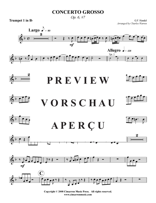 Produktgalerie: Seite 12 von 17 Allemande, Op. 6 Nr. 8 , , (Blechbläserquintett)