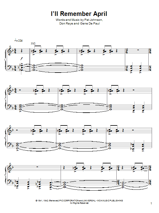 Product gallery: Page 1 of 1 I'll Remember April, Erroll Garner