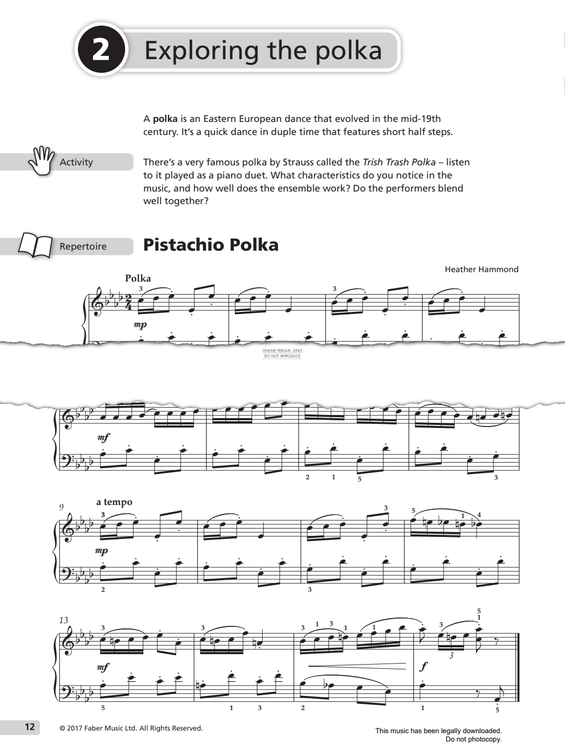 Produktgalerie: Seite 1 von 1 Pistachio Polka, Heather Hammond, Klavier