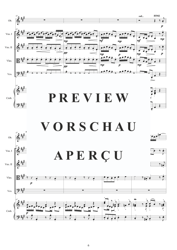 Produktgalerie: Seite 7 von 11 Concerto in A major, , Oboe und Kammerorchester