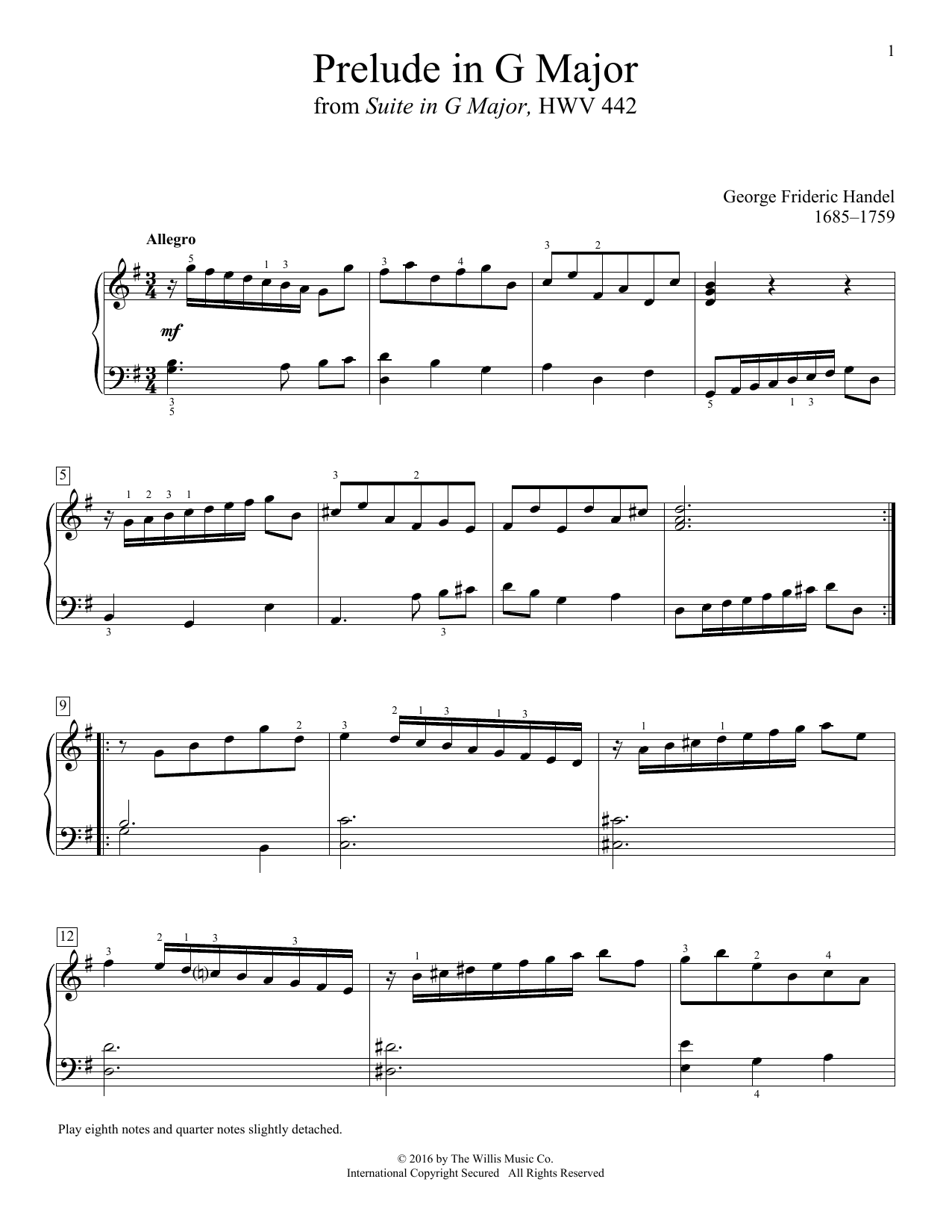 Product picture to: Prelude In G Major