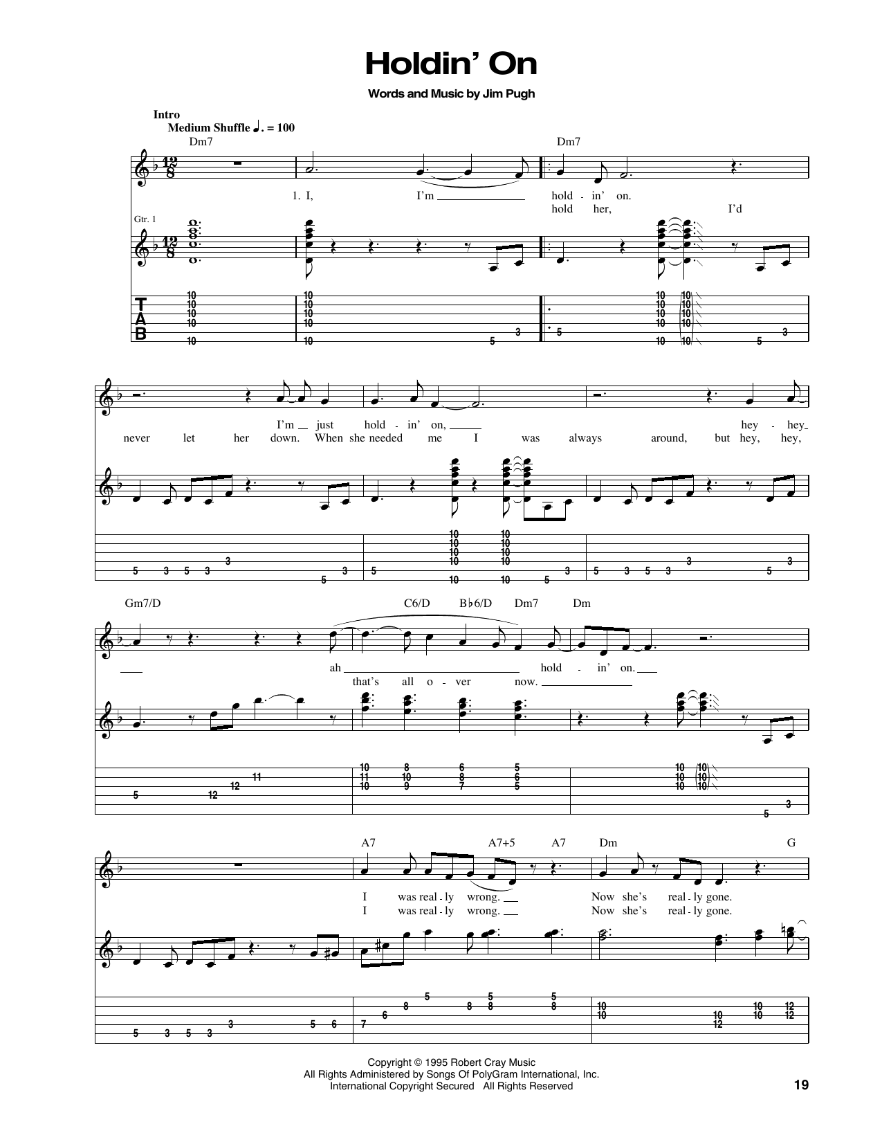 Product gallery: Page 1 of 1 Holdin' On, Robert Cray