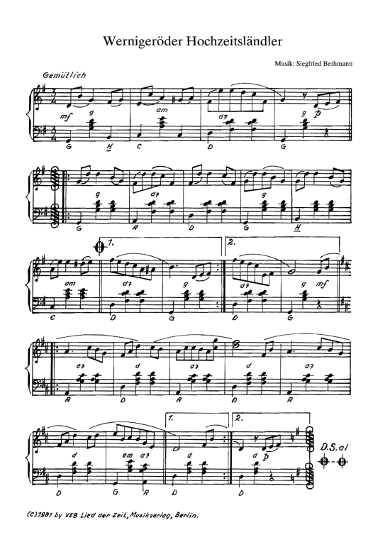 Product picture to: Wernigeröder Hochzeitsländer Hochzeitslied