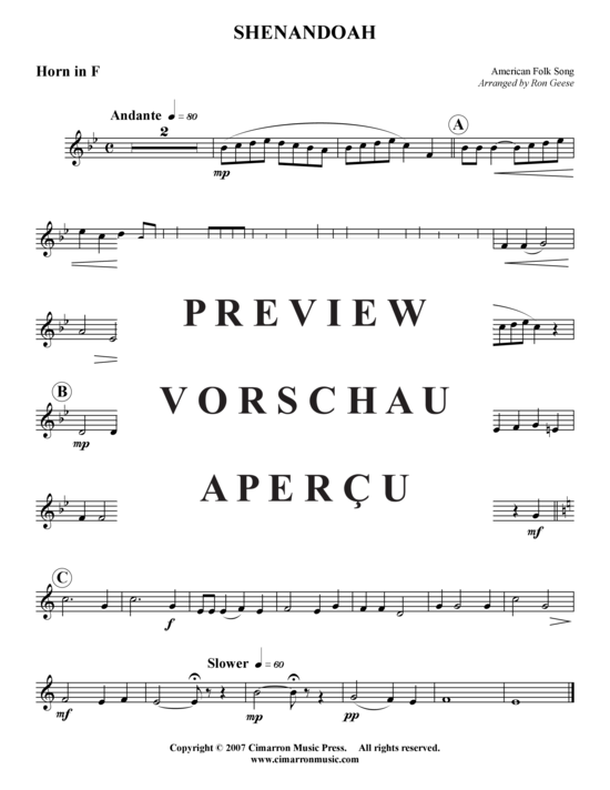 Produktgalerie: Seite 7 von 8 Shenandoah , , (Holzbläser-Quintett)