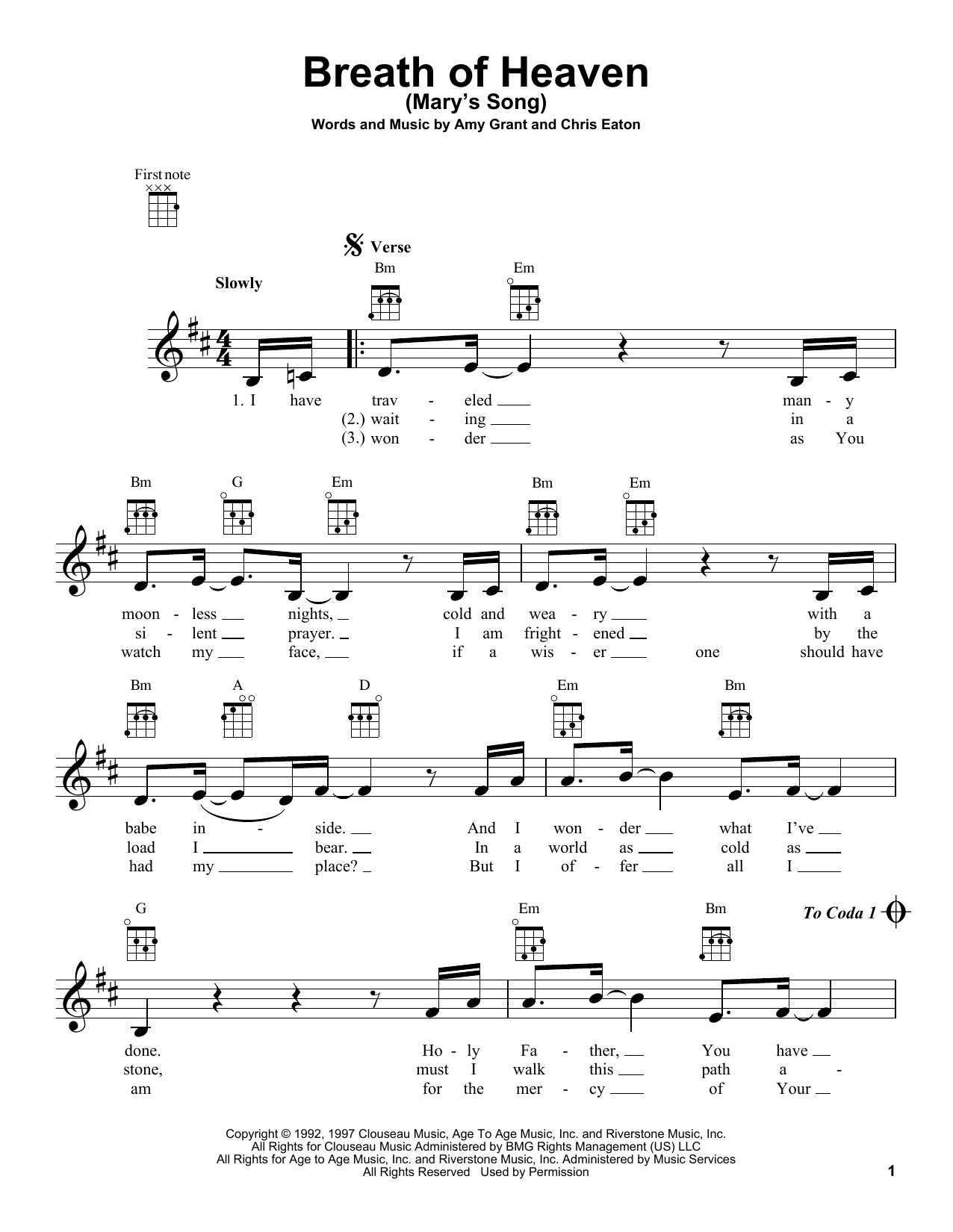 Product gallery: Page 1 of 1 Breath Of Heaven (Mary's Song), Amy Grant
