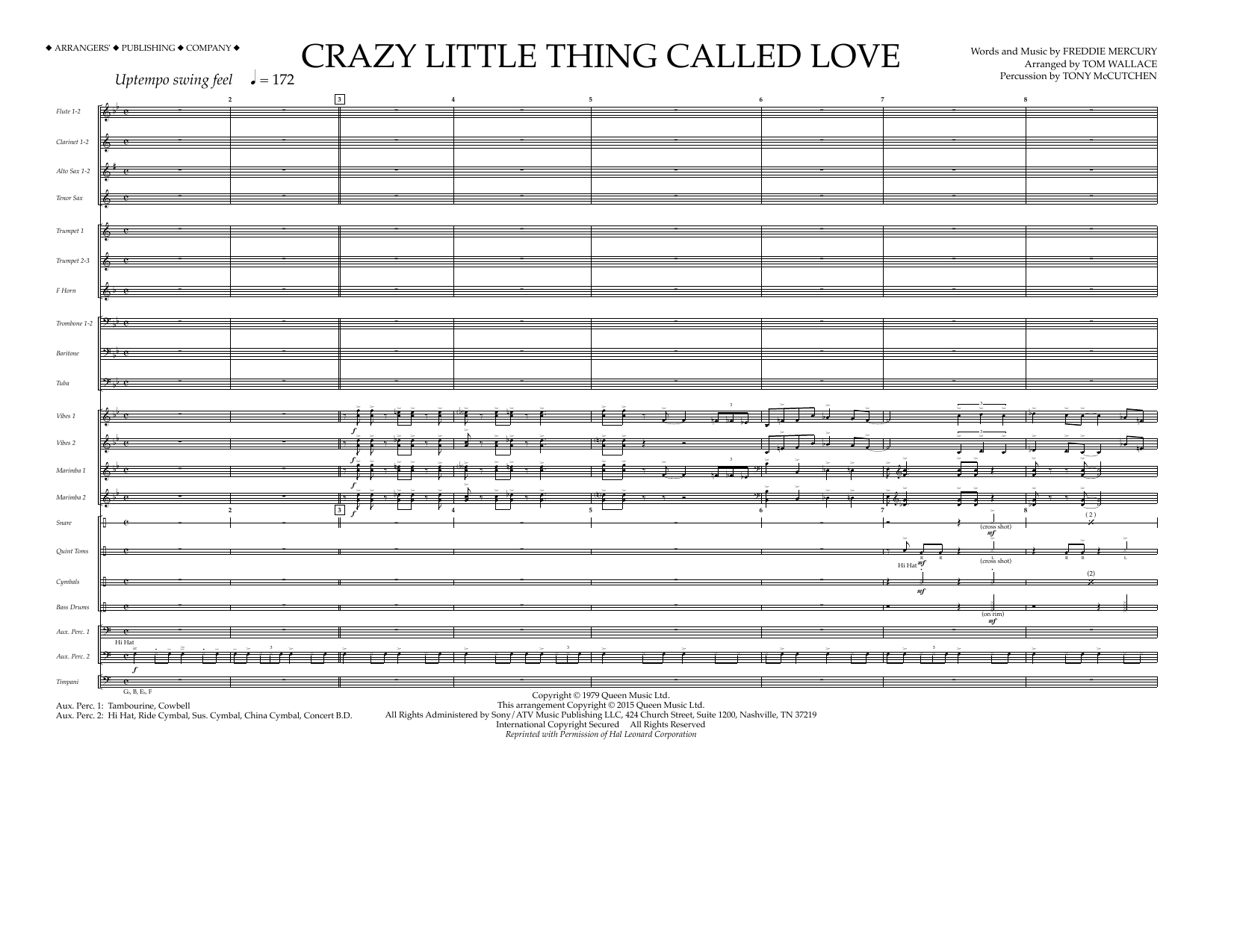 Produktbild zu: Crazy Little Thing Called Love - Full Score