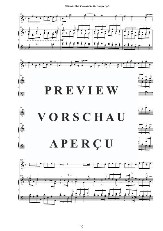 Product gallery: Page 11 of 11 Flute Concerto No.8 in F-Dur Op.5, , Flute and Piano/Harpsichord