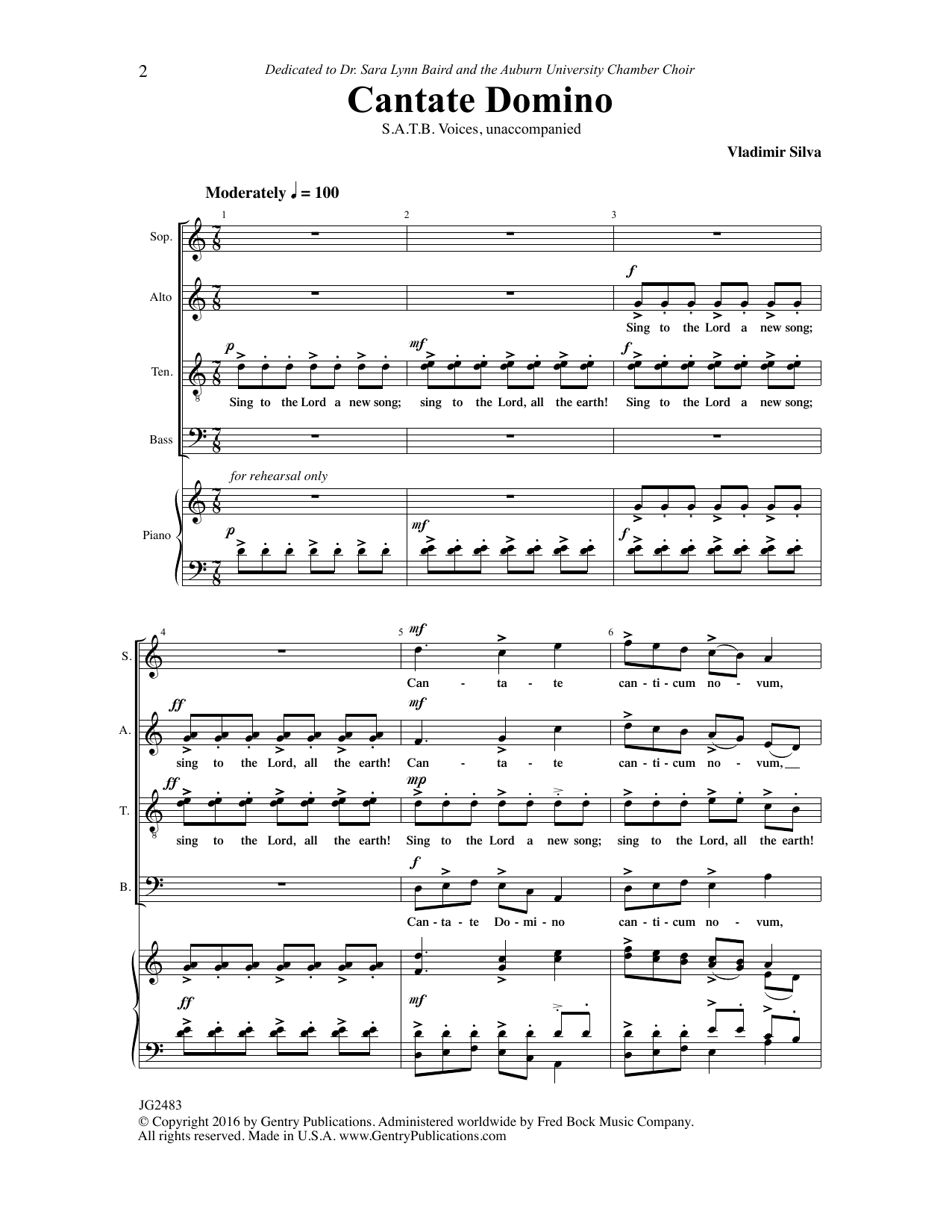 Produktgalerie: Seite 1 von 1 Cantate Domino, Vladimir Silva, Chor