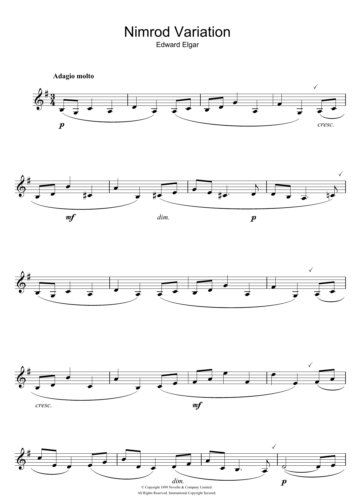 Product gallery: Page 1 of 1 Nimrod (from Enigma Variations Op.36), Edward Elgar