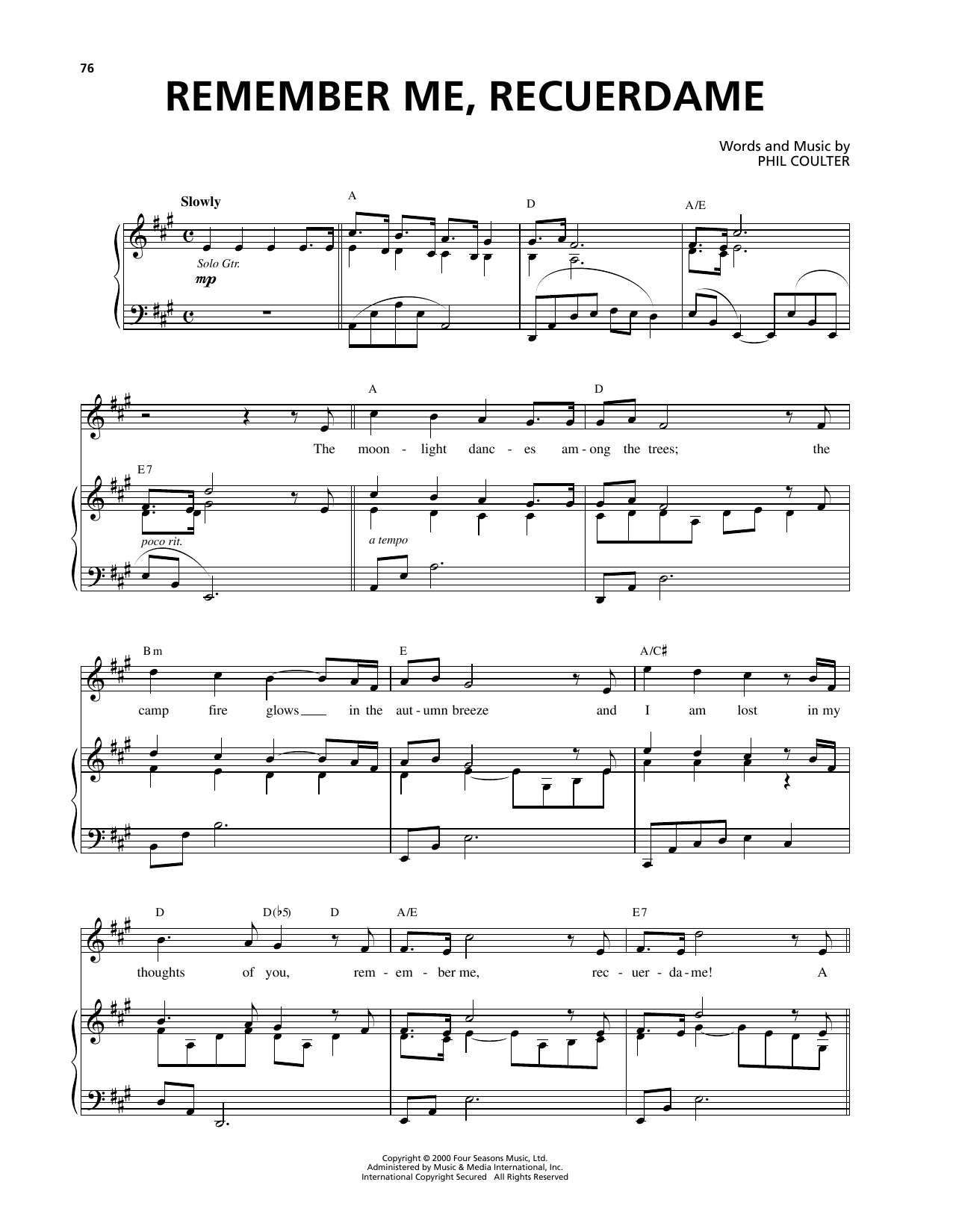 Produktgalerie: Seite 1 von 1 Remember Me, Recuerdame, Celtic Thunder, Gesang, Klavier